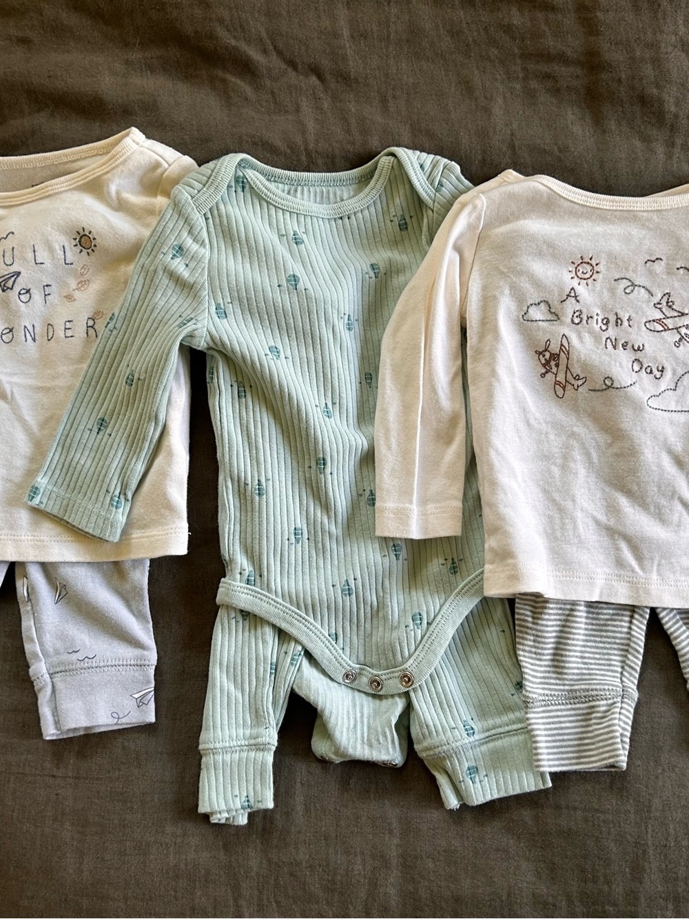 NWOT Lot of Three Baby Boy’s Aviation Themed Sets